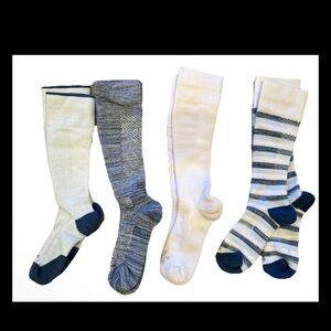 Tommie Copper Womens Over The Calf Compression Socks, 4pair, Small